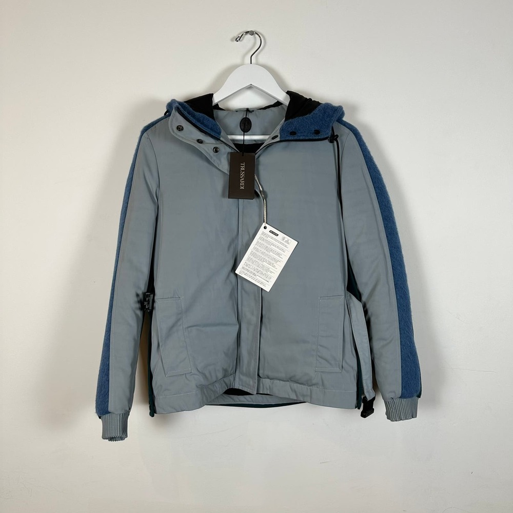 Trussardi Blue Belted Down Puffer Jacket